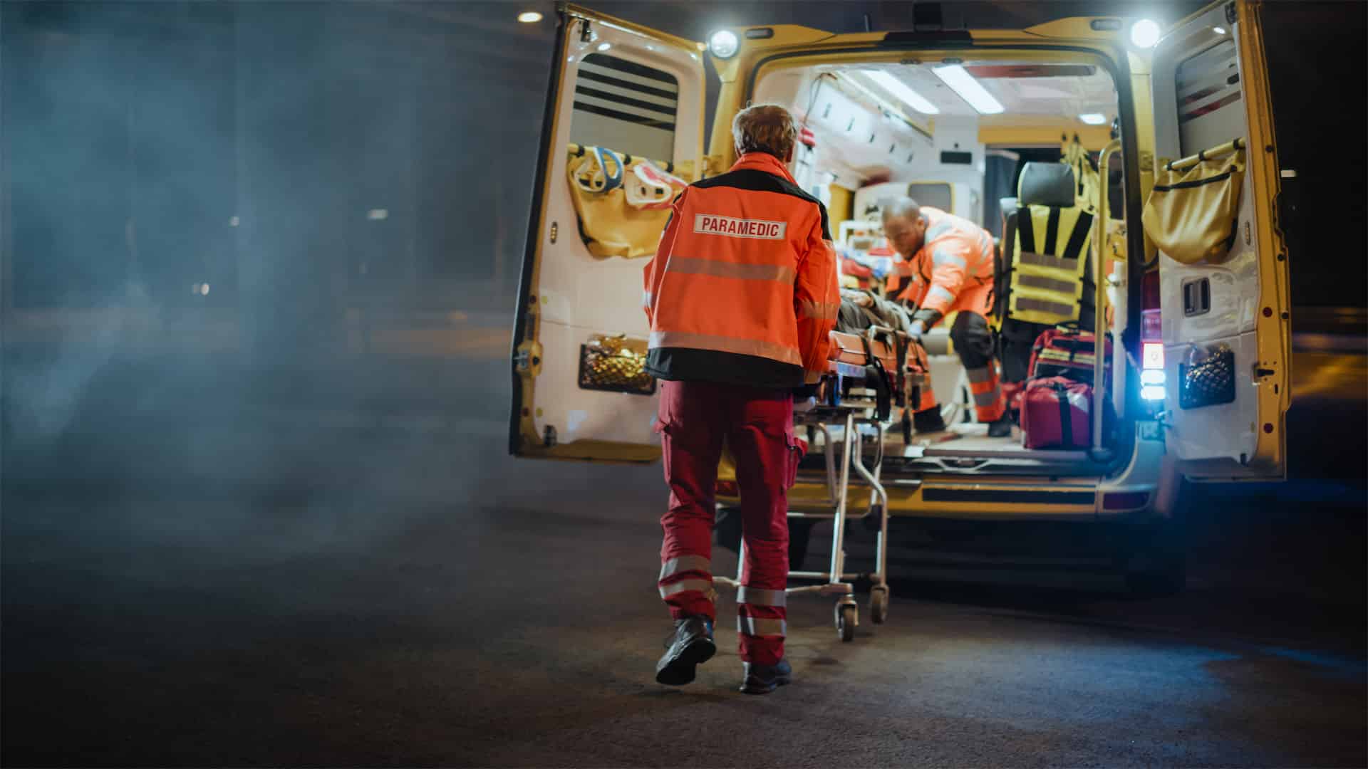Image Of An Injured Person In Ambulance